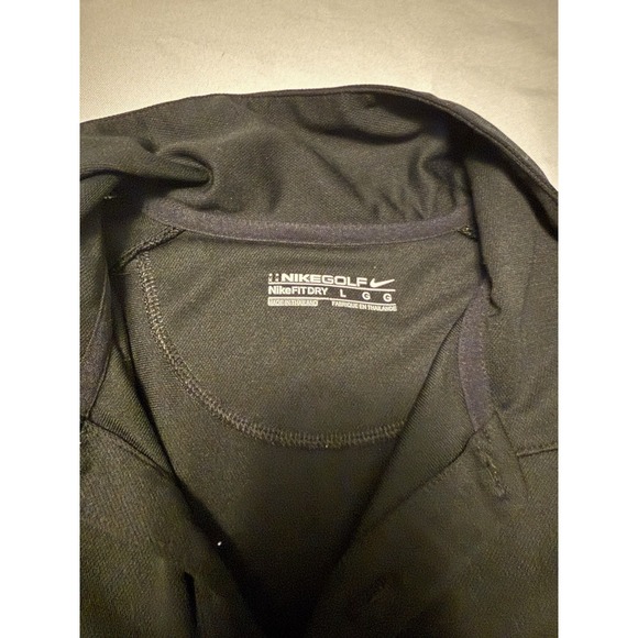 Nike Golf NikeFIT DRY Moisture Wicking Black/White Polo Shirt Size L - Picture 3 of 7